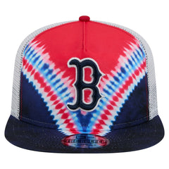 Boston Red Sox New Era Tie-Dye Golfer Trucker Adjustable Hat Hats - MLB