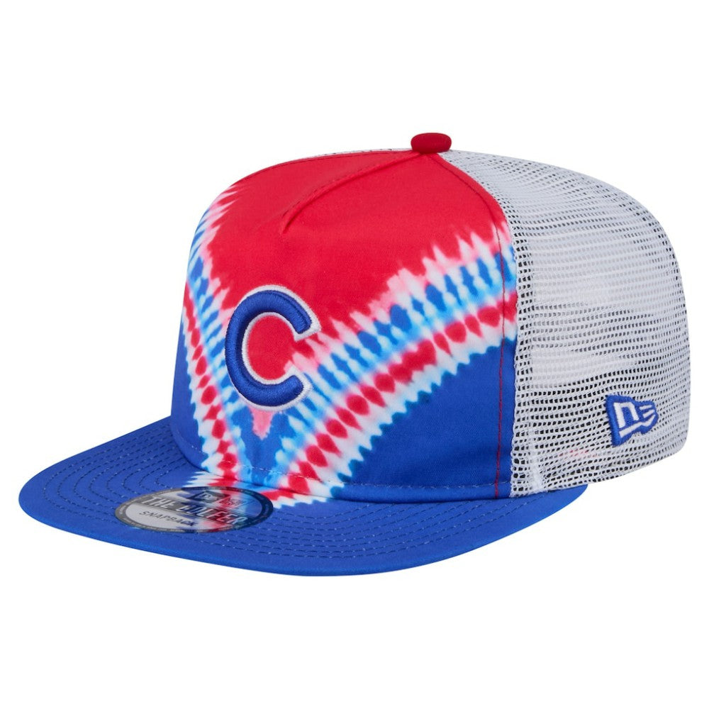 Chicago Cubs New Era Tie-Dye Golfer Trucker Adjustable Hat Hats - MLB