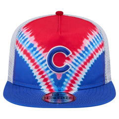 Chicago Cubs New Era Tie-Dye Golfer Trucker Adjustable Hat Hats - MLB
