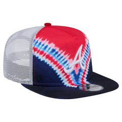 Atlanta Braves New Era Tie-Dye Golfer Trucker Adjustable Hat Hats - MLB