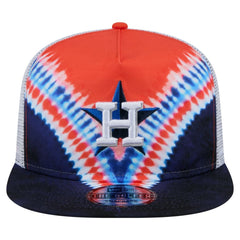 Houston Astros New Era Tie-Dye Golfer Trucker Adjustable Hat Hats - MLB