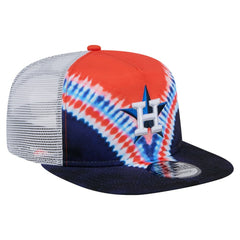 Houston Astros New Era Tie-Dye Golfer Trucker Adjustable Hat Hats - MLB