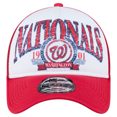 Washington Nationals New Era Distressed 9FORTY A-Frame Adjustable Trucker Hat - MLB