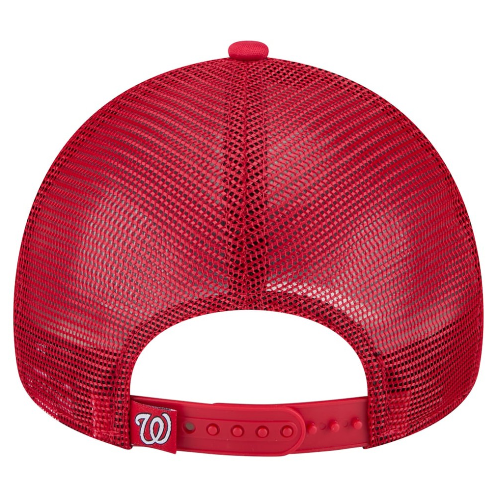 Washington Nationals New Era Distressed 9FORTY A-Frame Adjustable Trucker Hat - MLB