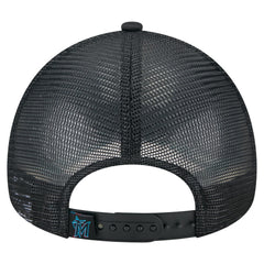 Miami Marlins New Era Distressed 9FORTY A-Frame Adjustable Trucker Hat - MLB