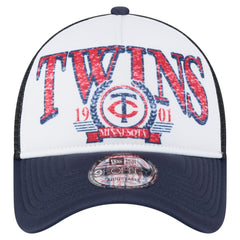 Minnesota Twins New Era Distressed 9FORTY A-Frame Adjustable Trucker Hat - MLB