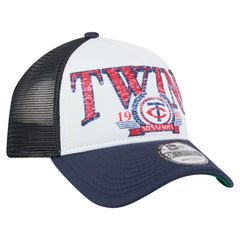 Minnesota Twins New Era Distressed 9FORTY A-Frame Adjustable Trucker Hat - MLB