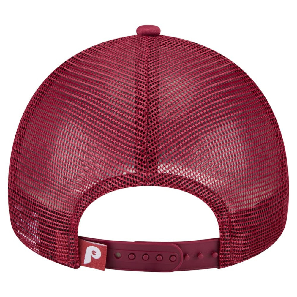 Philadelphia Phillies New Era Distressed 9FORTY A-Frame Adjustable Trucker Hat - MLB