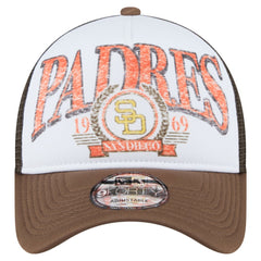 San Diego Padres New Era Distressed 9FORTY A-Frame Adjustable Trucker Hat - MLB