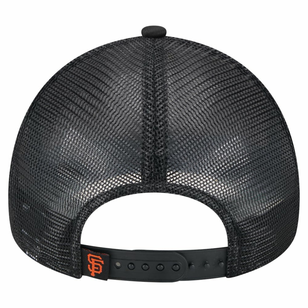 San Francisco Giants New Era Distressed 9FORTY A-Frame Adjustable Trucker Hat - MLB