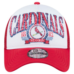 St. Louis Cardinals New Era Distressed 9FORTY A-Frame Adjustable Trucker Hat - MLB