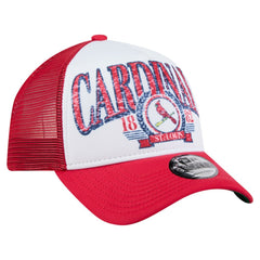 St. Louis Cardinals New Era Distressed 9FORTY A-Frame Adjustable Trucker Hat - MLB