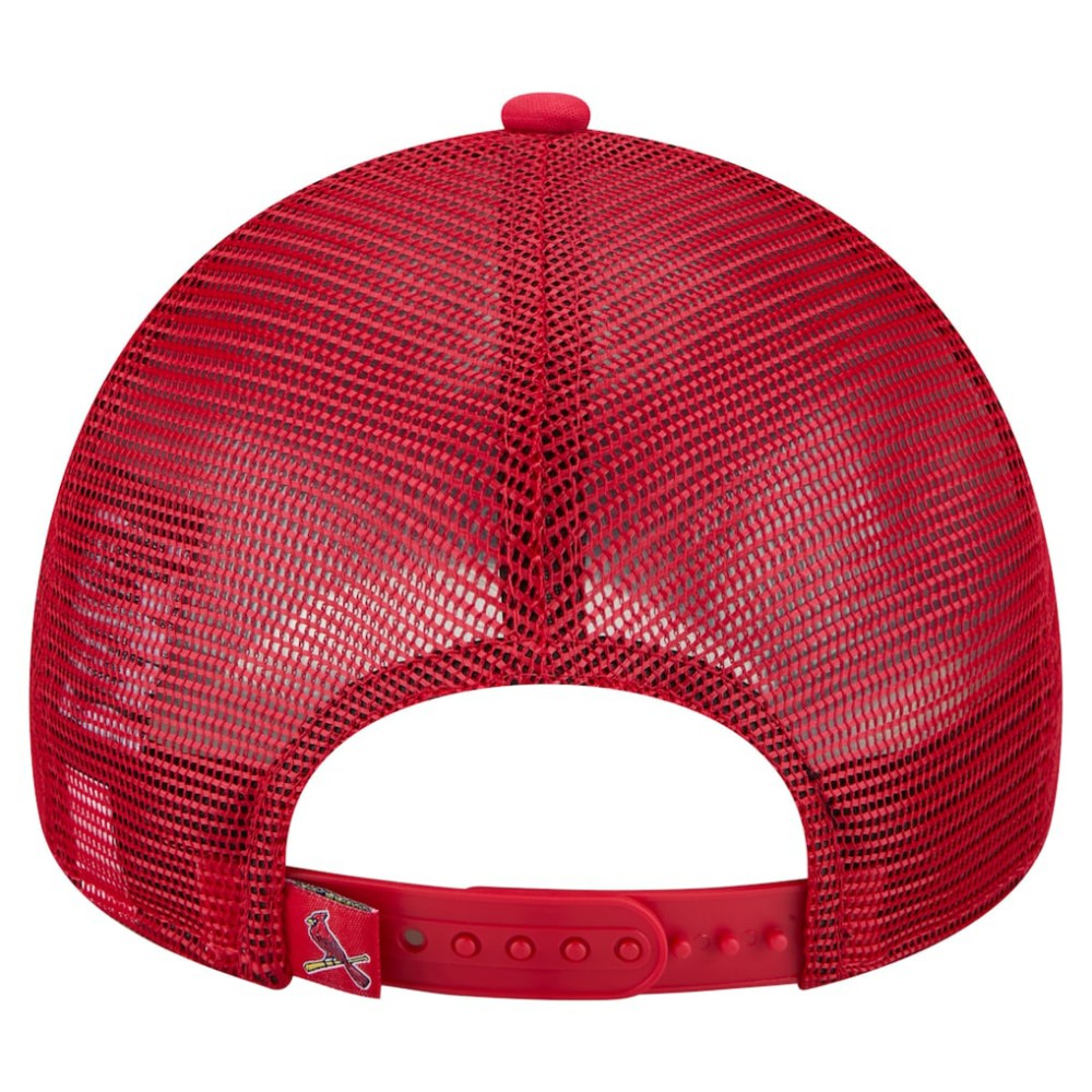 St. Louis Cardinals New Era Distressed 9FORTY A-Frame Adjustable Trucker Hat - MLB