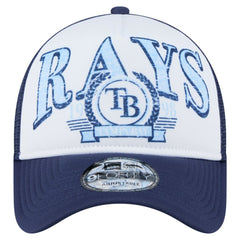 Tampa Bay Rays New Era Distressed 9FORTY A-Frame Adjustable Trucker Hat - MLB