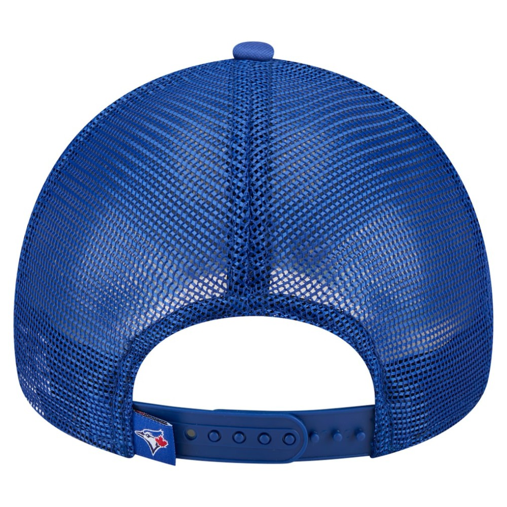 Toronto Blue Jays New Era Distressed 9FORTY A-Frame Adjustable Trucker Hat - MLB