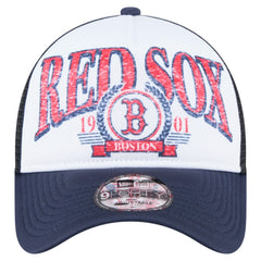 Boston Red Sox New Era Distressed 9FORTY A-Frame Adjustable Trucker Hat - MLB