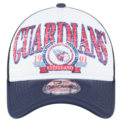Cleveland Guardians New Era Distressed 9FORTY A-Frame Adjustable Trucker Hat - MLB