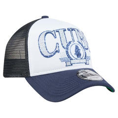 Chicago Cubs New Era Distressed 9FORTY A-Frame Adjustable Trucker Hat - MLB