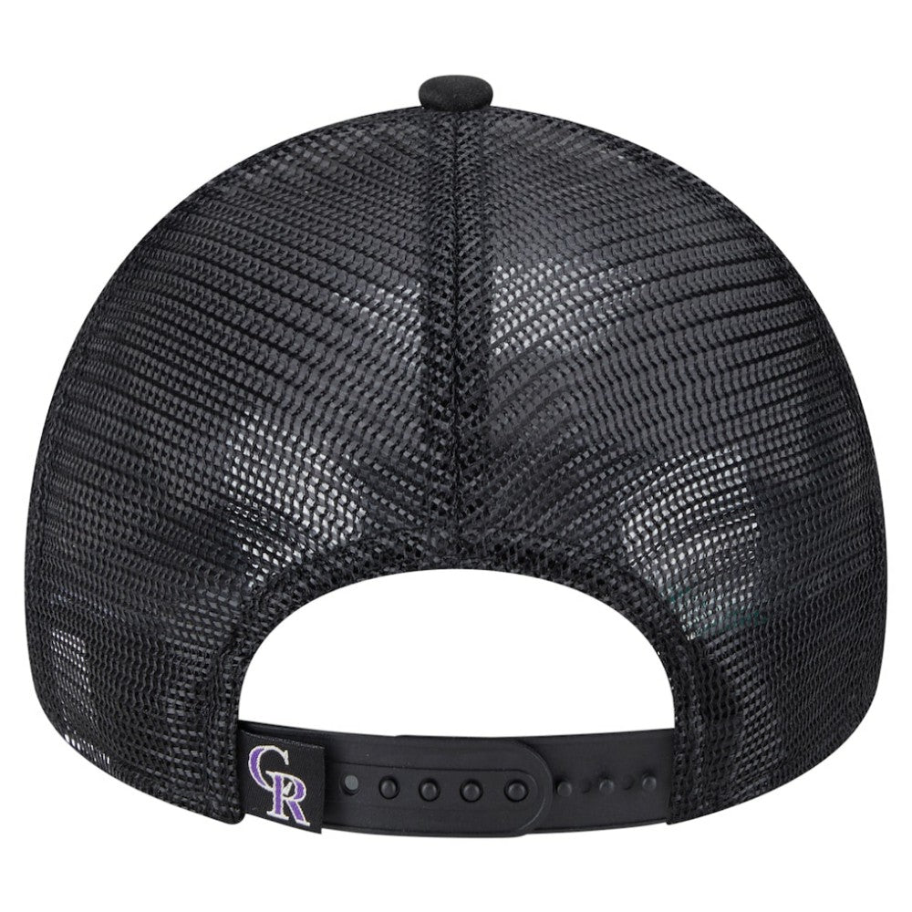 Colorado Rockies New Era Distressed 9FORTY A-Frame Adjustable Trucker Hat - MLB