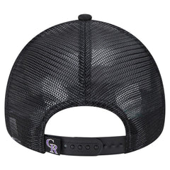 Colorado Rockies New Era Distressed 9FORTY A-Frame Adjustable Trucker Hat - MLB