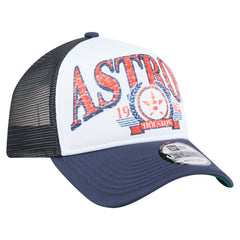 Houston Astros New Era Distressed 9FORTY A-Frame Adjustable Trucker Hat - MLB