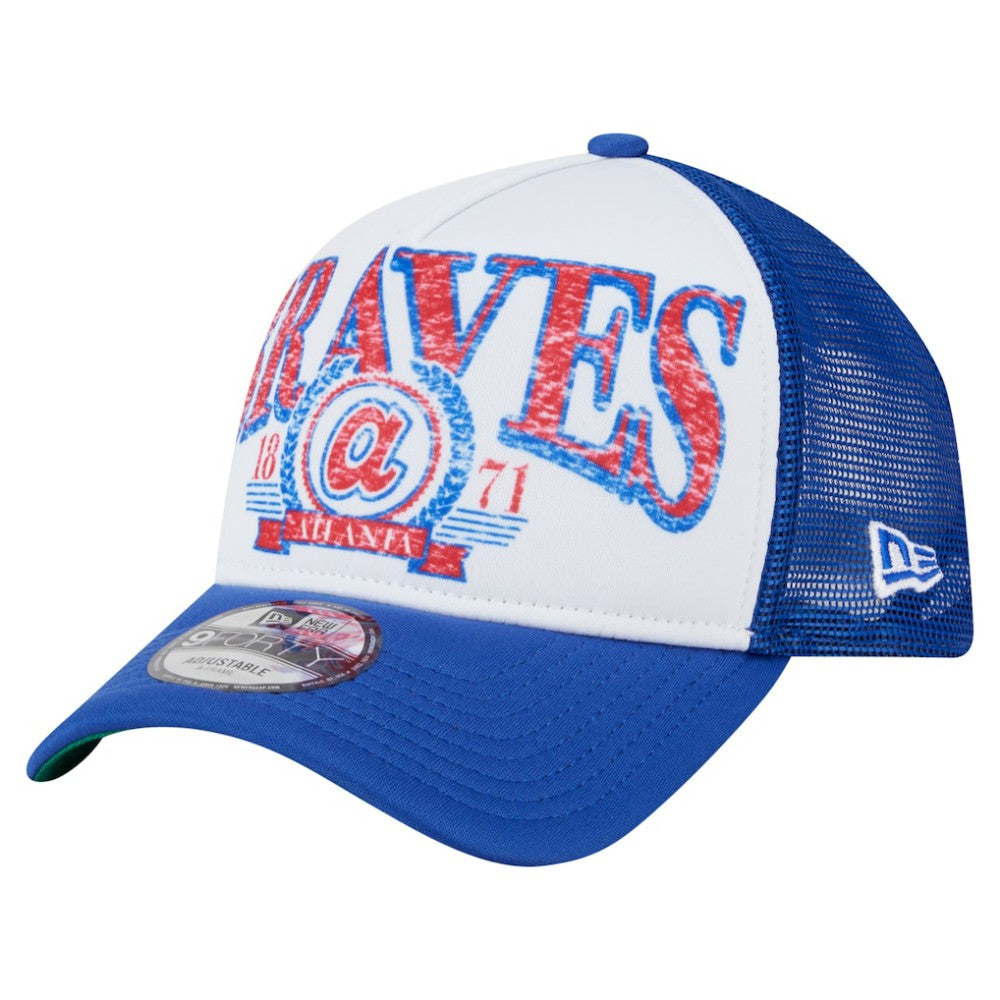 Atlanta Braves New Era Trucker A-Frame 9FORTY Adjustable Hat - MLB
