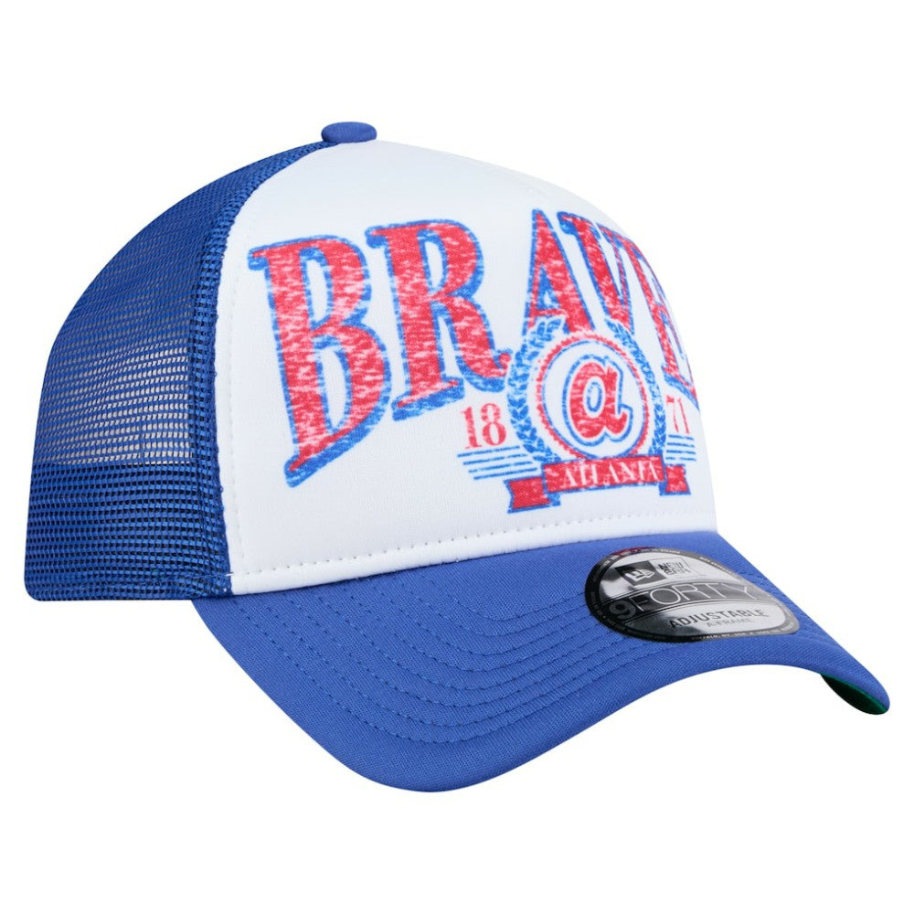 Atlanta Braves New Era Trucker A-Frame 9FORTY Adjustable Hat - MLB