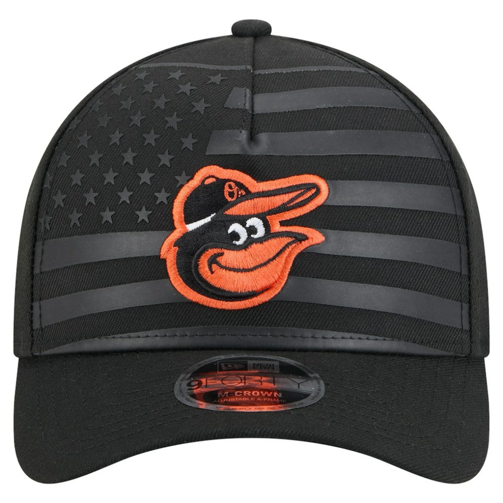 Baltimore Orioles New Era American Flag 9FORTY M-Crown A-Frame Adjustable Hat - MLB
