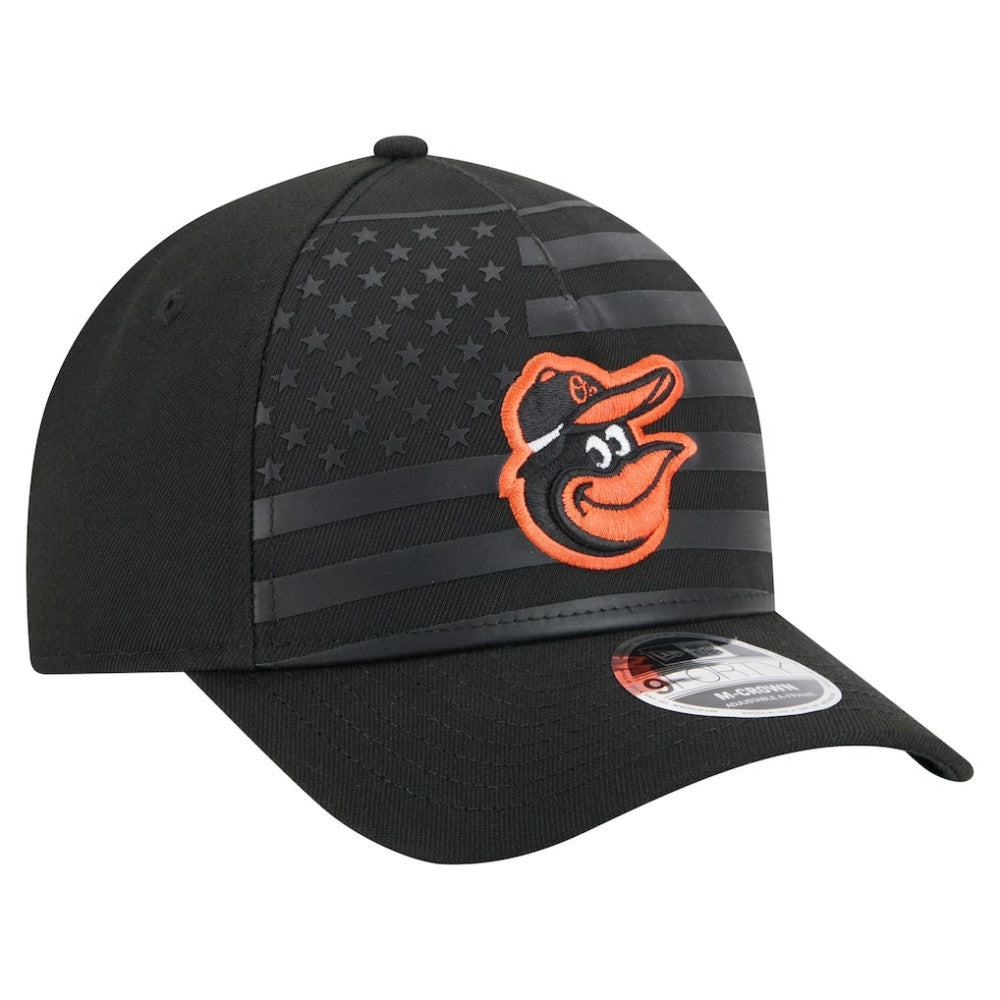 Baltimore Orioles New Era American Flag 9FORTY M-Crown A-Frame Adjustable Hat - MLB