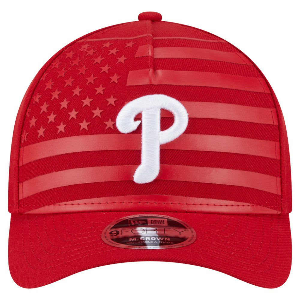 Philadelphia Phillies New Era American Flag 9FORTY M-Crown A-Frame Adjustable Hat - MLB