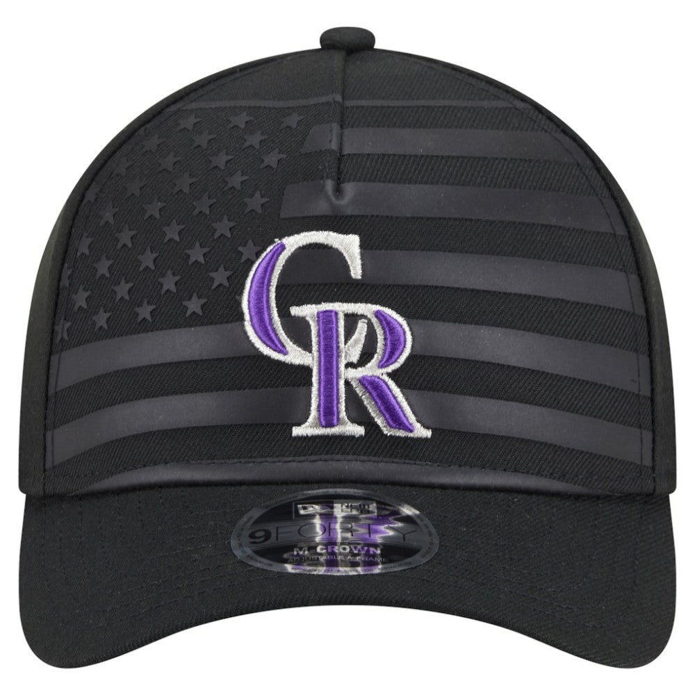 Colorado Rockies New Era American Flag 9FORTY M-Crown A-Frame Adjustable Hat - MLB