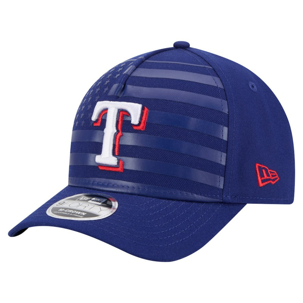 Texas Rangers New Era American Flag 9FORTY M-Crown A-Frame Adjustable Hat - MLB