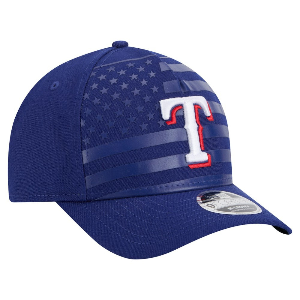 Texas Rangers New Era American Flag 9FORTY M-Crown A-Frame Adjustable Hat - MLB