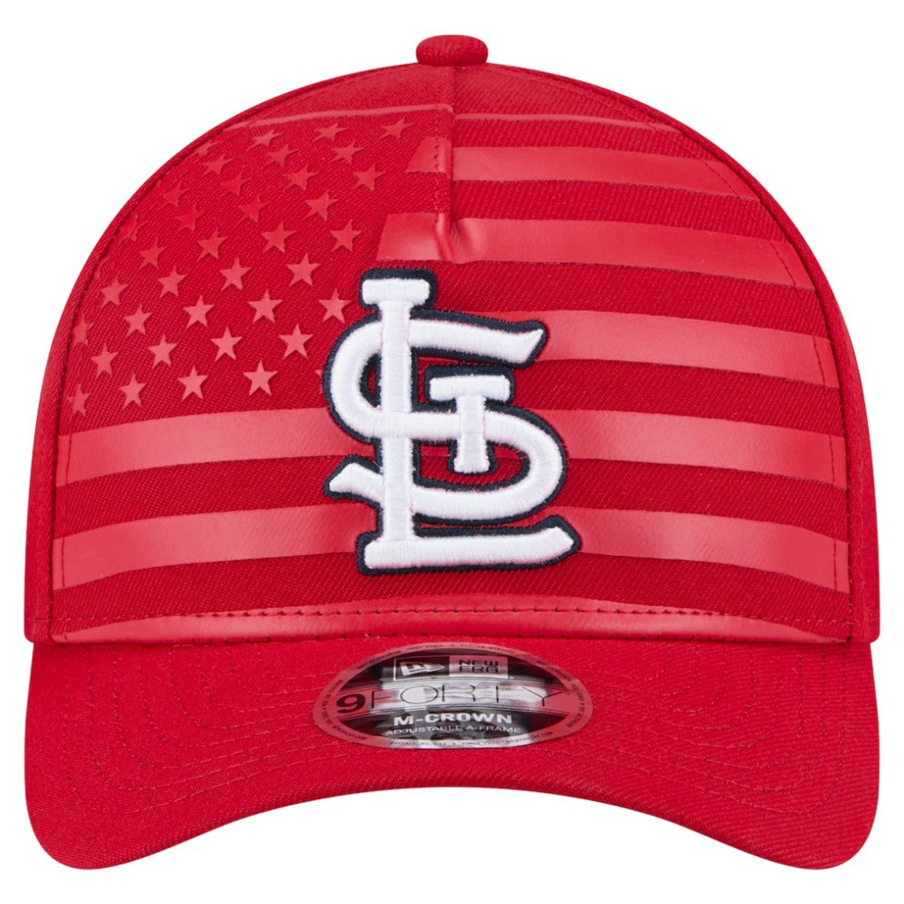 St. Louis Cardinals New Era American Flag 9FORTY M-Crown A-Frame Adjustable Hat - MLB