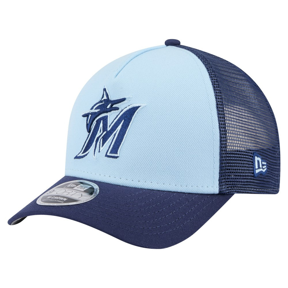 Miami Marlins New Era 2-Tone Color Pack 9FORTY M-Crown A-Frame Adjustable Hat - MLB