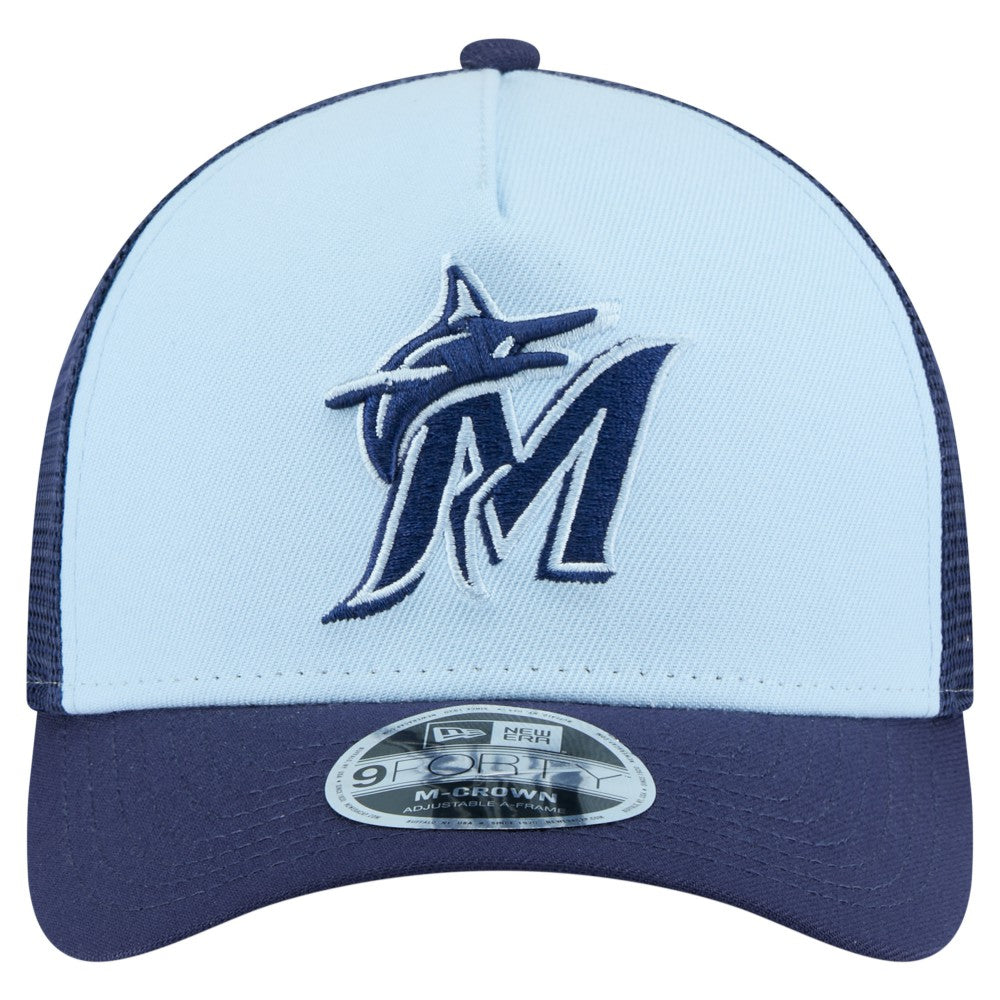 Miami Marlins New Era 2-Tone Color Pack 9FORTY M-Crown A-Frame Adjustable Hat - MLB