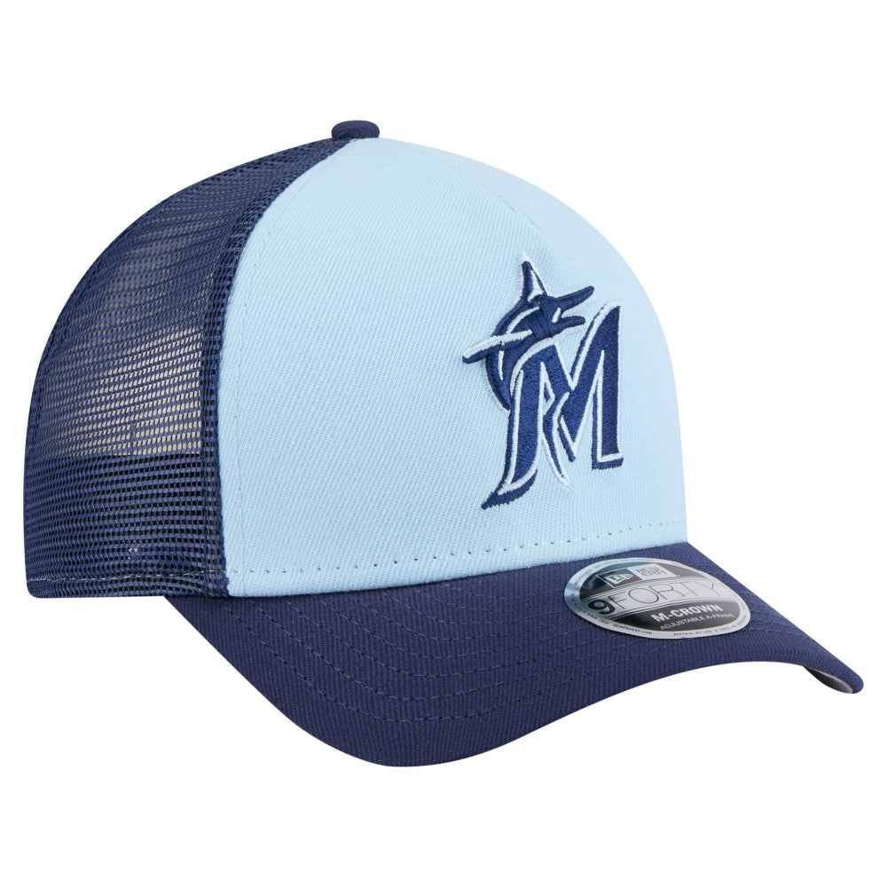 Miami Marlins New Era 2-Tone Color Pack 9FORTY M-Crown A-Frame Adjustable Hat - MLB