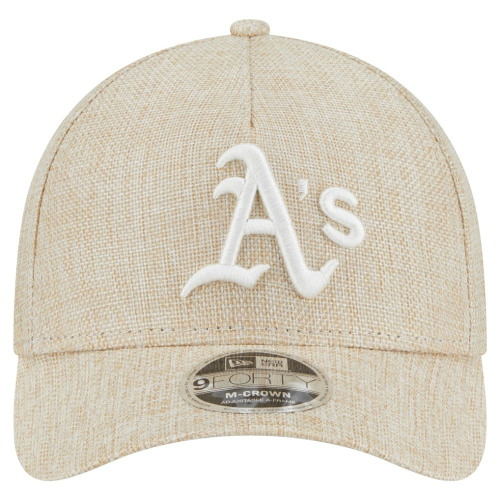 Athletics New Era Cotton Weave M-Crown A-Frame 9FORTY Adjustable Hat - MLB