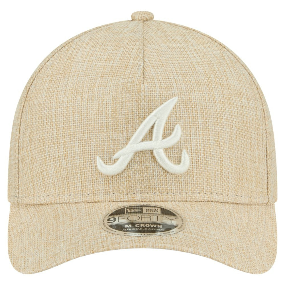 Atlanta Braves New Era Cotton Weave M-Crown A-Frame 9FORTY Adjustable Hat - MLB