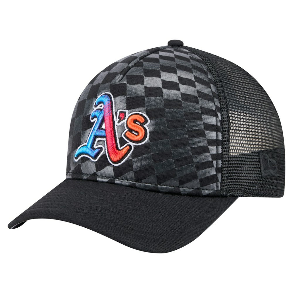 Athletics New Era Gradient 9FORTY A-Frame M-Crown Trucker Adjustable Hat - MLB
