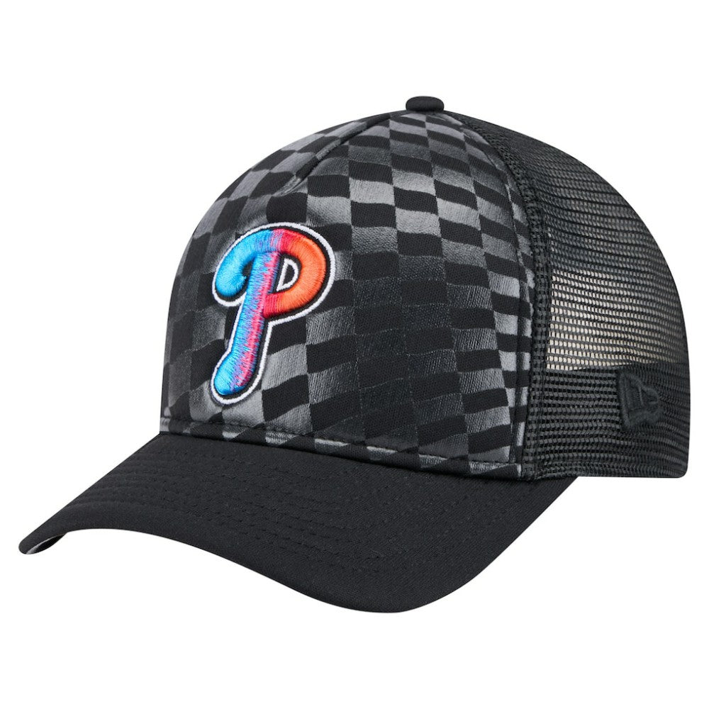 Philadelphia Phillies New Era Gradient 9FORTY A-Frame M-Crown Trucker Adjustable Hat - MLB