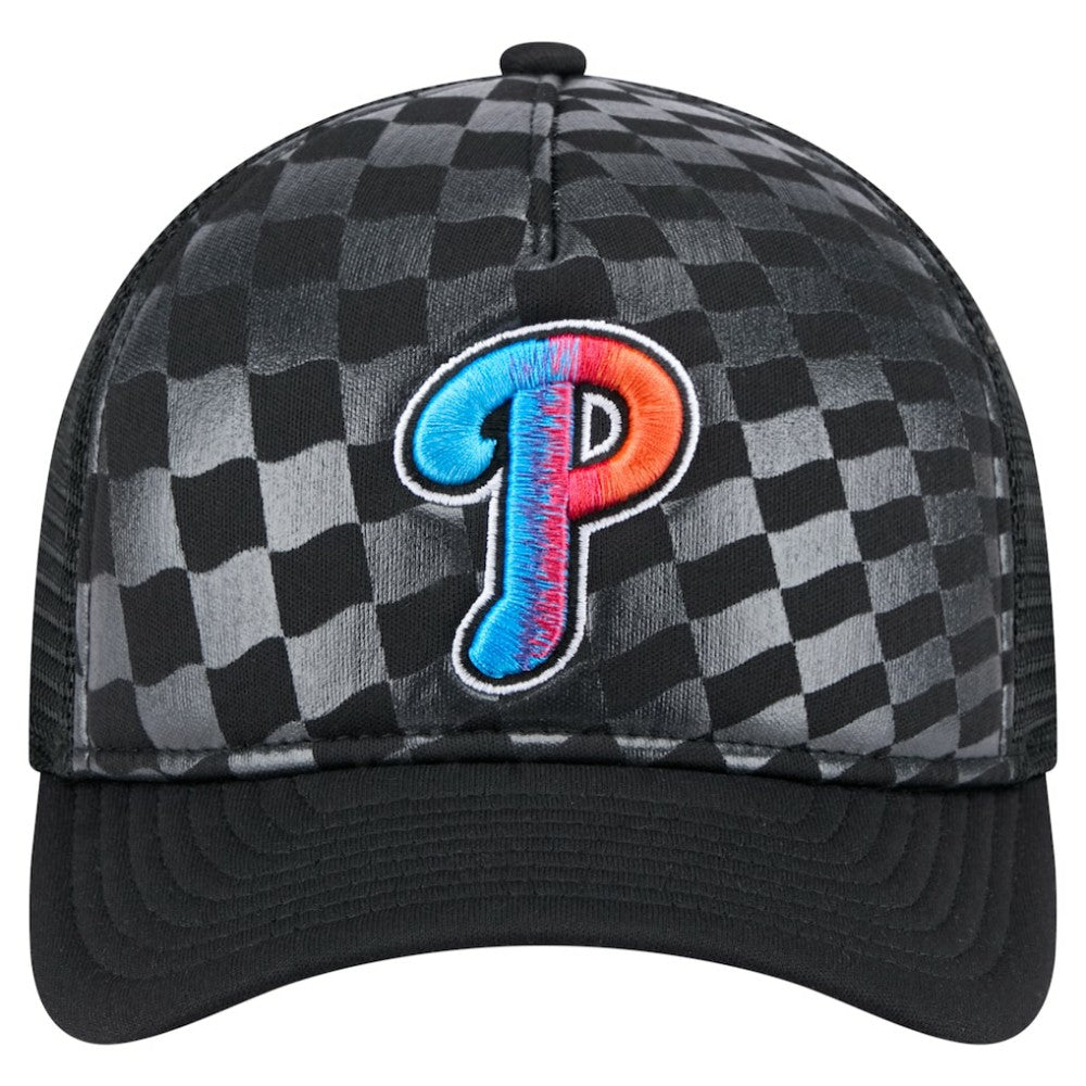 Philadelphia Phillies New Era Gradient 9FORTY A-Frame M-Crown Trucker Adjustable Hat - MLB