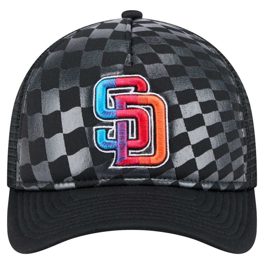 San Diego Padres New Era Gradient 9FORTY A-Frame M-Crown Trucker Adjustable Hat - MLB
