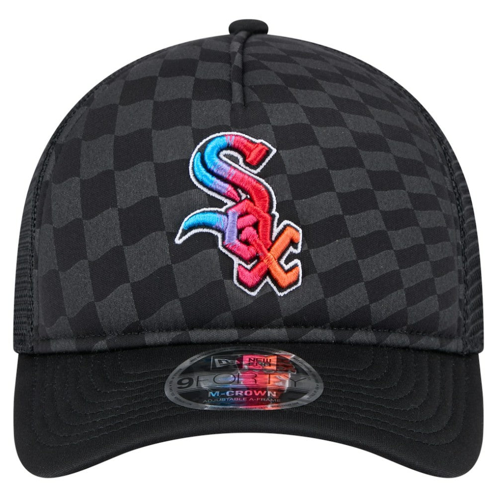 Chicago White Sox New Era Gradient 9FORTY A-Frame M-Crown Trucker Adjustable Hat - MLB