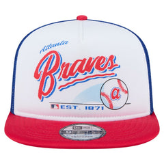 Atlanta Braves New Era Retro Script Trucker 9FIFTY Snapback Hat - MLB