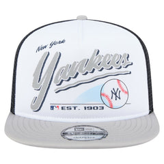 New York Yankees New Era Retro Script Trucker 9FIFTY Snapback Hat - MLB