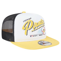 Pittsburgh Pirates New Era Retro Script Trucker 9FIFTY Snapback Hat - MLB