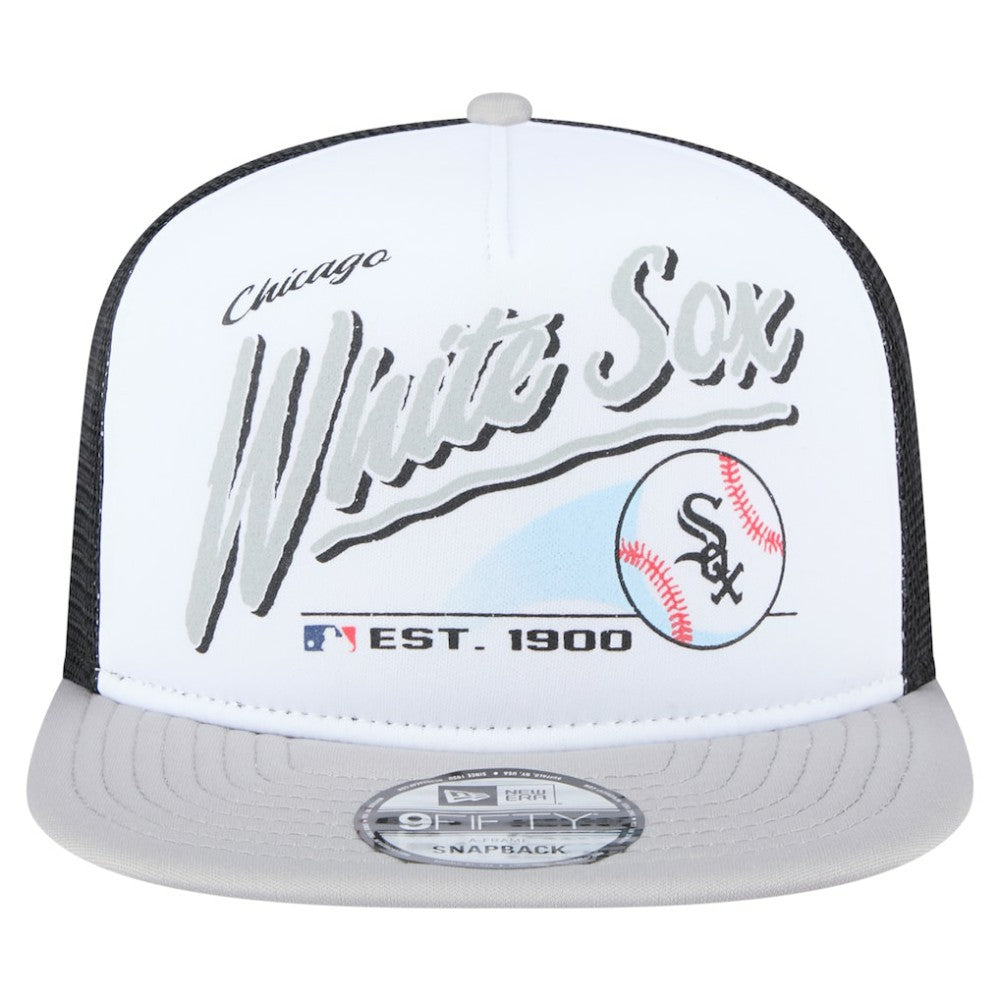Chicago White Sox New Era Retro Script Trucker 9FIFTY Snapback Hat - MLB