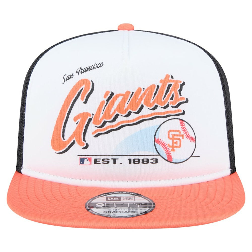 San Francisco Giants New Era Retro Script Trucker 9FIFTY Snapback Hat - MLB