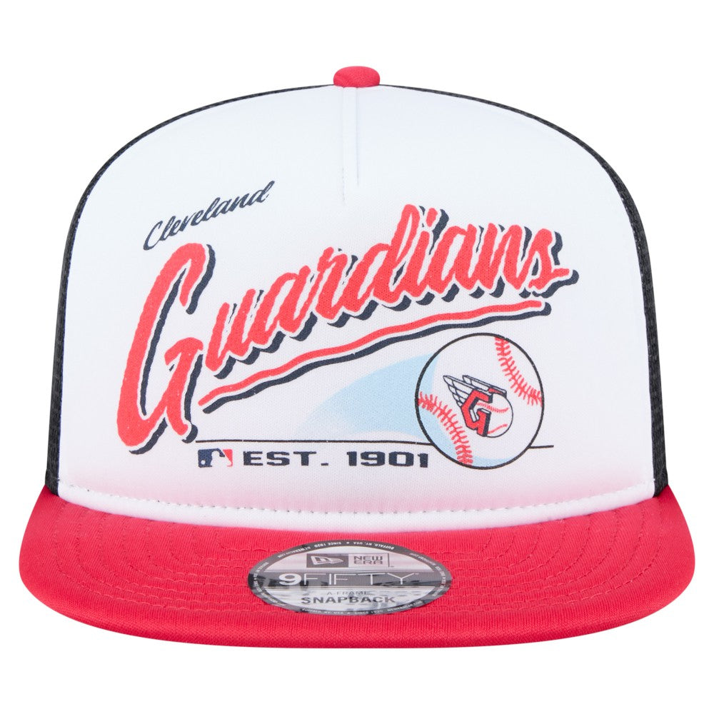 Cleveland Guardians New Era Retro Script Trucker 9FIFTY Snapback Hat - MLB